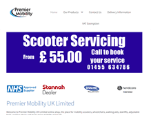 Tablet Screenshot of premiermobility.co.uk